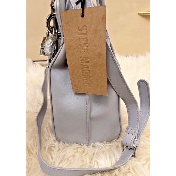 NWT STEVE MADDEN BLISHA SATCHEL CROSSBODY HAND BAG FOG TIK TOK VIRAL TRENDY - Picture 3 of 7